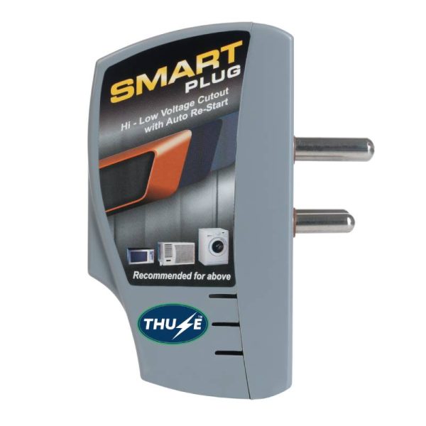 16 Amp Smart Plug (Grey) Voltage Protector for Washing Machine, Smart Water Heater, Microwave Oven, Dishwasher, Air Conditioner, EV Charger, Over-Under Voltage Protector with Surge Protection upto 4000 Volts, High/Low Voltage Cutout Safety with auto-restart.