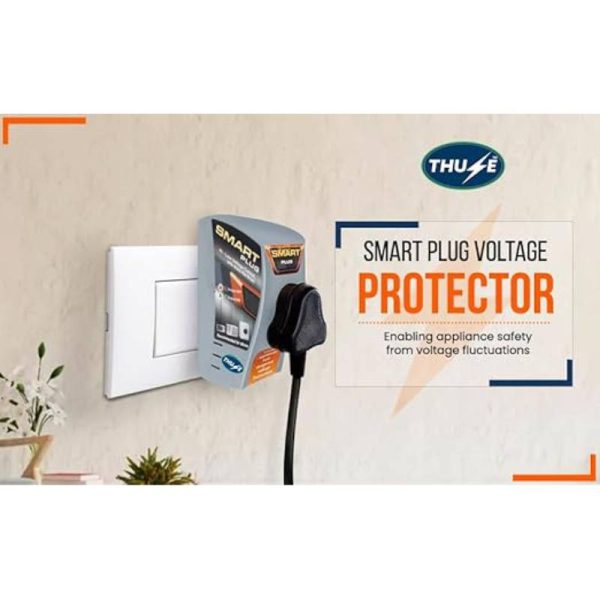 16 Amp Smart Plug (Grey) Voltage Protector for Washing Machine, Smart Water Heater, Microwave Oven, Dishwasher, Air Conditioner, EV Charger, Over-Under Voltage Protector with Surge Protection upto 4000 Volts, High/Low Voltage Cutout Safety with auto-restart. - Image 4