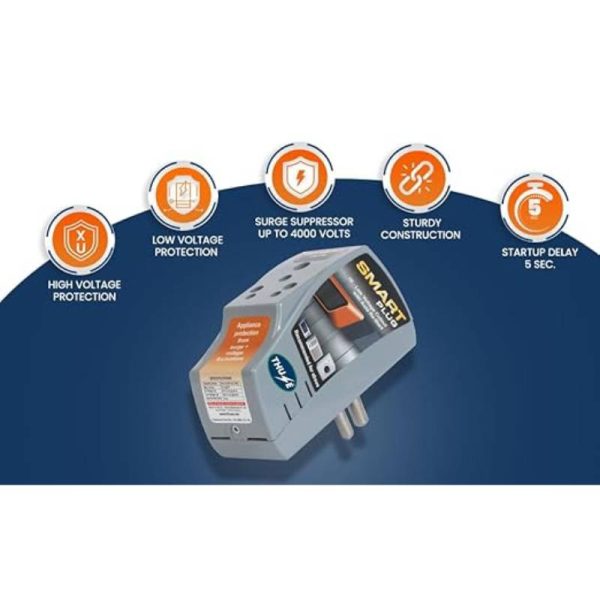 16 Amp Smart Plug (Grey) Voltage Protector for Washing Machine, Smart Water Heater, Microwave Oven, Dishwasher, Air Conditioner, EV Charger, Over-Under Voltage Protector with Surge Protection upto 4000 Volts, High/Low Voltage Cutout Safety with auto-restart. - Image 5